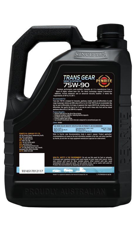 TRANS GEAR 75W-90 (SEMI SYN) - Penrite