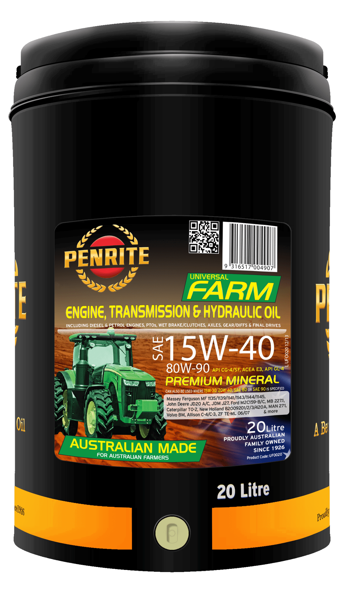 Universal Farm Oil 15W-40 (STOU) 20L - Penrite | Universal Auto Spares