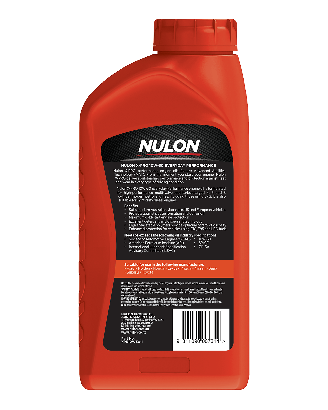 X-PRO 10W-30 Everyday Performance - Nulon