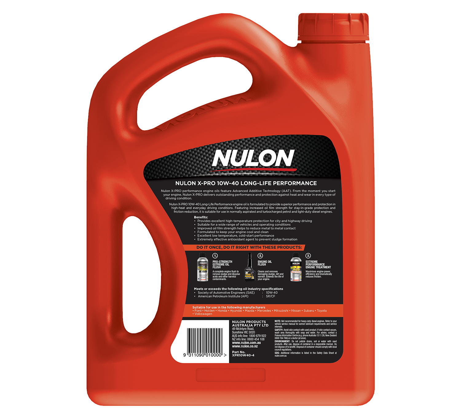 X-PRO 10W-40 Long-Life Performance - Nulon