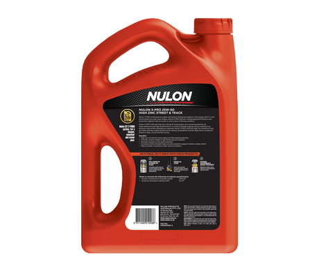 X-PRO 25W-60 High Zinc Street & Track 5L - Nulon