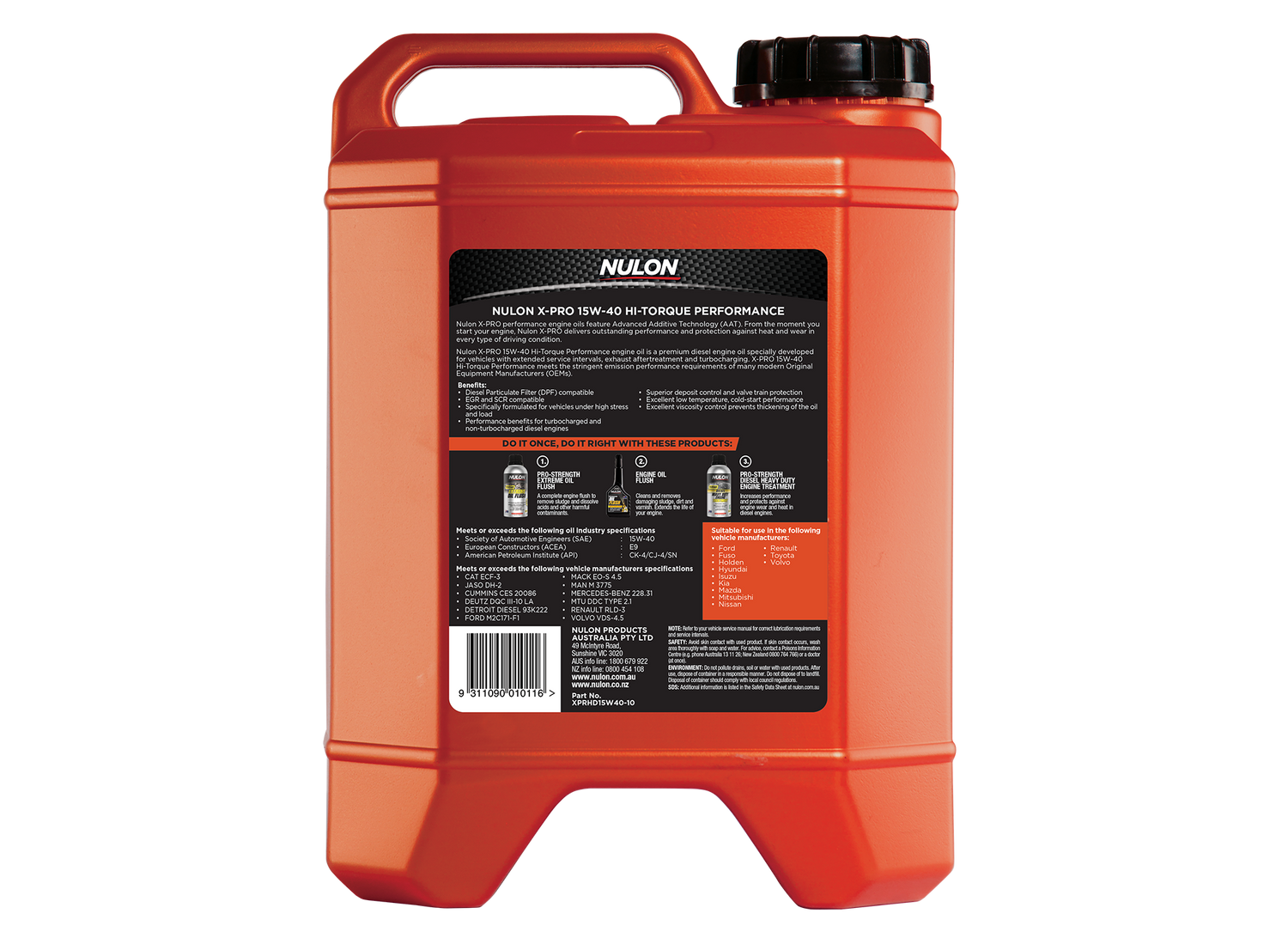 X-PRO 15W-40 Hi-Torque Performance - Nulon