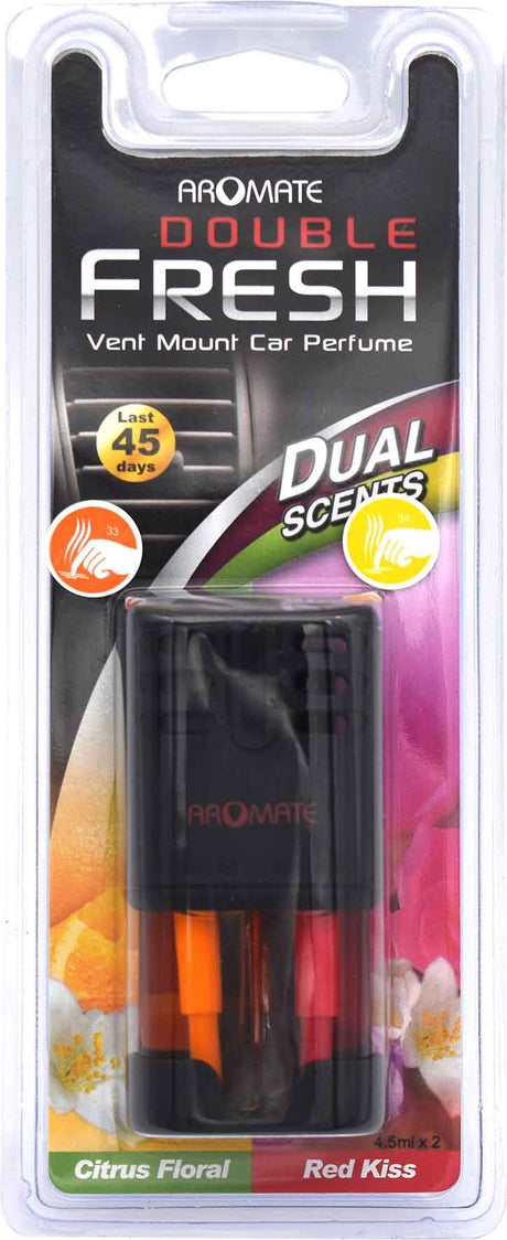 Citrus Floral & Red Kiss Double Fresh Dual Scent Vent Bottle - Aromate Air | Universal Auto Spares