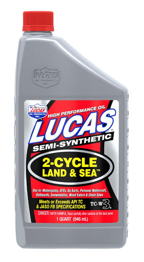 Semi-Synthetic TC-W3 2-Cycle Land & Sea Oil 946mL - Lucas Oil