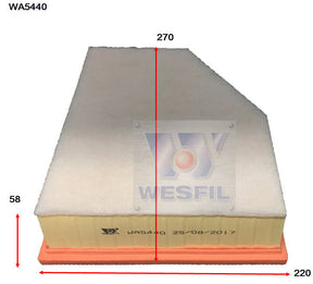 Air Filter A2051 Fits BMW WA5440 - Wesfil