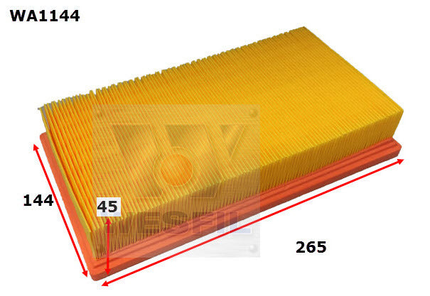 Air Filter A1489 Fits Ford WA1144 - Wesfil