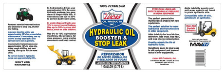 Hydraulic Oil Booster & Stop Leak - Lucas Oil