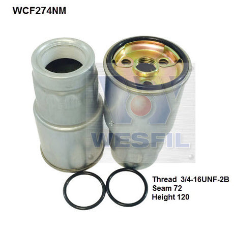 Diesel Fuel Filter Z610 Fits Toyota WCF274NM - Wesfil | Universal Auto Spares