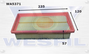 Air Filter A1864 Fits Citroen/Peugeot WA5371 - Wesfil