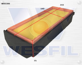 Air Filter A1881 Fits BMW WA5386 - Wesfil