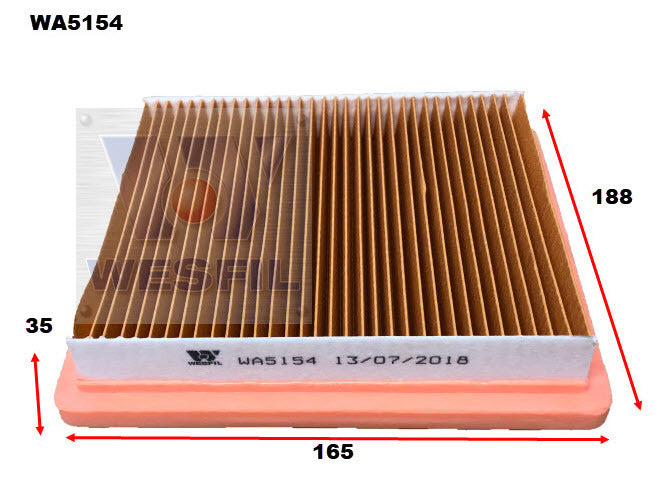 Air Filter Fits Ford WA5154 - Wesfil