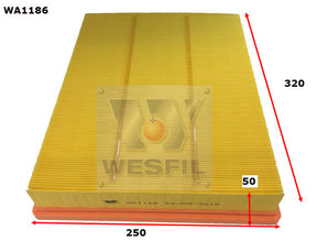 Air Filter A1551 Fits Holden WA1186 - Wesfil