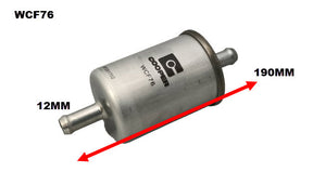 EFI Fuel Filter Z200 with 12mm Pipe WCF76 - Wesfil