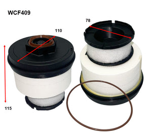 Diesel Fuel Filter Lexus/Toyota WCF409 - Cooper