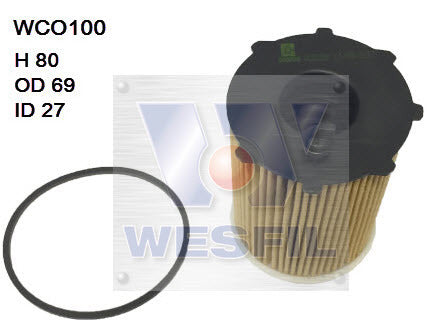 Oil Filter R2684P Fits Citroen/Peugeot WCO100 - Wesfil | Universal Auto Spares