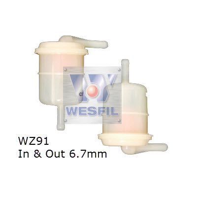 Plastic In-Line Fuel Filter Z91 Daihatsu/Holden/Nissan/Toyota WZ91 - Cooper