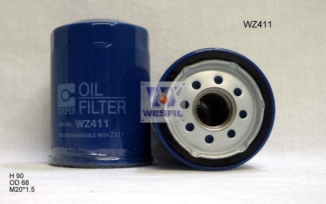 Oil Filter Z411 Ford/Mazda/Mitsubishi WZ411 - Cooper - Cooper