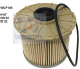Diesel Fuel Filter R2656P Holden WCF108 - Cooper