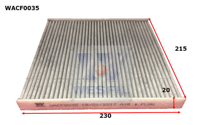 Cabin Filter RCA137P Fits Toyota WACF0035 - Wesfil | Universal Auto Spares