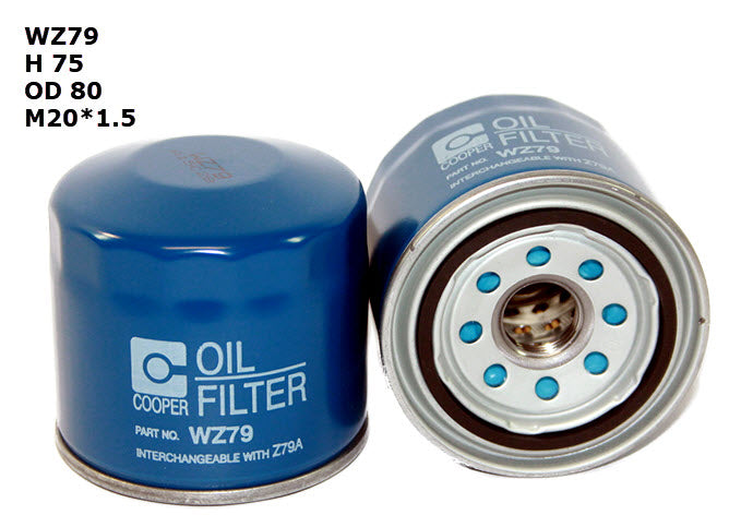 Oil Filter Z79 Multiple Applications Ford/Holden/Honda/Hyundai/Mazda/Mitsubishi/Rover/Subaru WZ79 - Cooper - Cooper