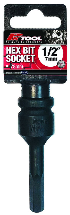 1/2” DR 7mm Impact Hex Bits Socket - PKTool