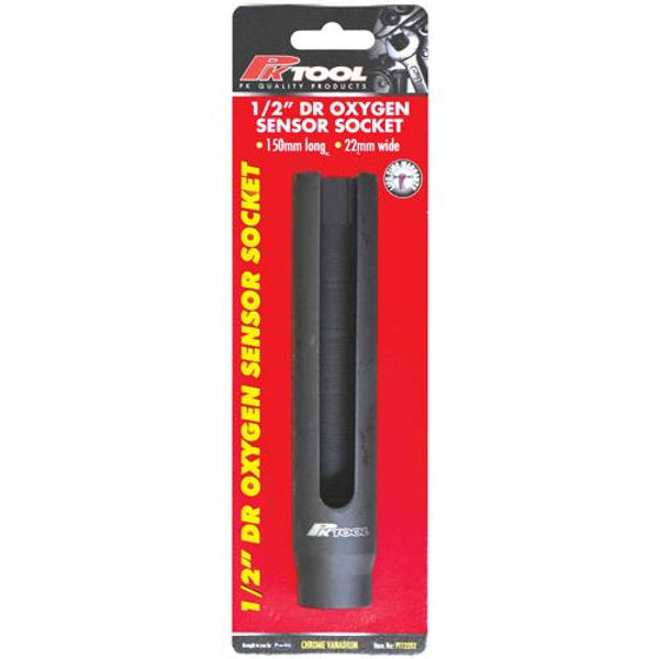 O2 Sensor Socket Thin 1/2” Drive 150mm 22mm Thin Walled Oxygen Sensor Socket - PKTool ...