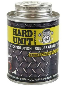 Rubber Cement Tyre Tube Patch Repair Glue Cold Solution 250ml - HARD UNIT