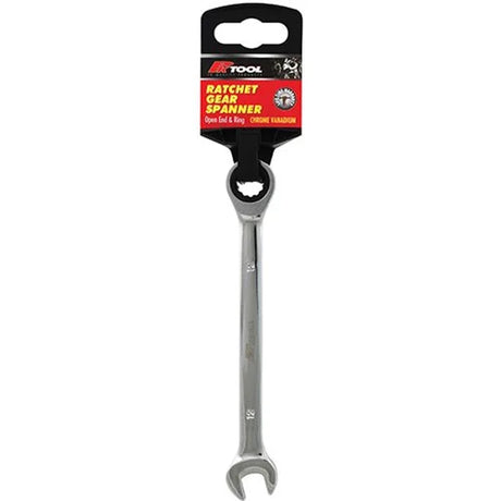 10, 11, 12, 17mm Metric CR-V Ratchet Combination Spanner - PKTool | Universal Auto Spares