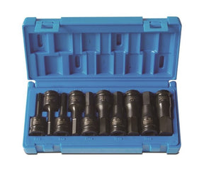 10 Piece 1/2 Drive Hex Driver Metric Blow-Mold Case - Impact Tools