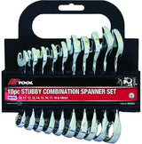 10 Pieces Metric CR-V Stubby Spanner Set - PKTool