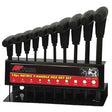 10 Pieces Metric CR-V T-Handle Hex Key Set Metal Storage Stand - PKTool | Universal Auto Spares
