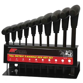 10 Pieces Metric CR-V T-Handle Hex Key Set Metal Storage Stand - PKTool