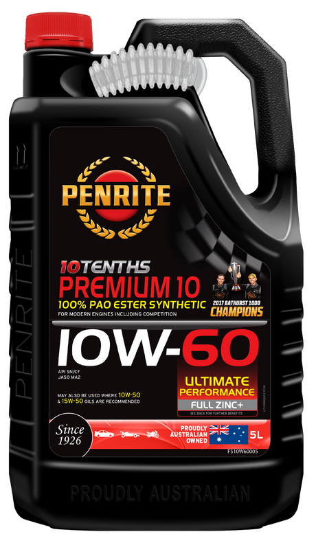 10 Tenth Premium 10W-60 (100% PAO & ESTER) - Penrite | Universal Auto Spares
