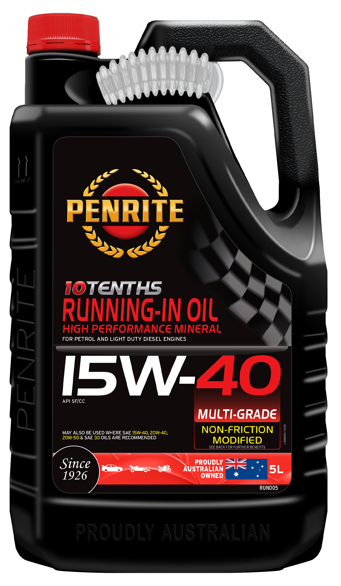 10 Tenths Running-in Oil 15W-40 (Mineral) 5L - Penrite 4 X 5 Litre (Carton Only) | Universal Auto Spares