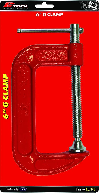100mm (4”), 150mm (6"), 200mm (8") G-Clamp - PKTool | Universal Auto Spares