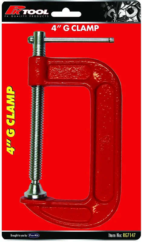 100mm (4”), 150mm (6"), 200mm (8") G-Clamp - PKTool | Universal Auto Spares