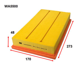Air Filter A2000 Fits Audi/Skoda/VW WA5500 - Wesfil