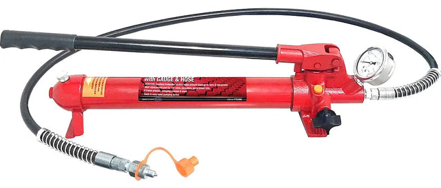 10T Hydraulic Hand Pump With Gauge & Hose - PKTools | Universal Auto Spares