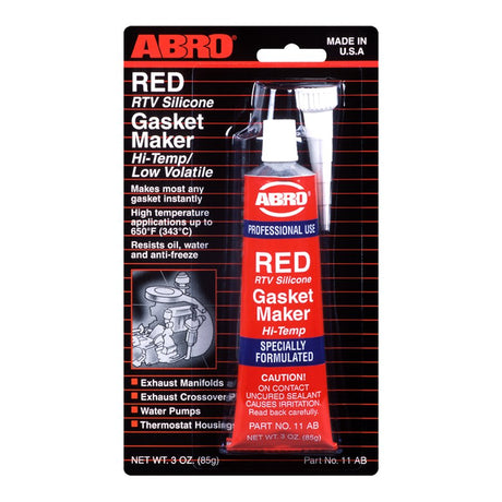 Red RTV Silicone Gasket Maker - ABRO | Universal Auto Spares