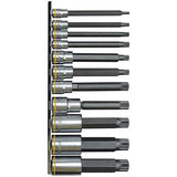 11 Piece 1/4”, 3/8” & 1/2” Dr 100mm Spline Bits Socket Set - PKTool | Universal Auto Spares