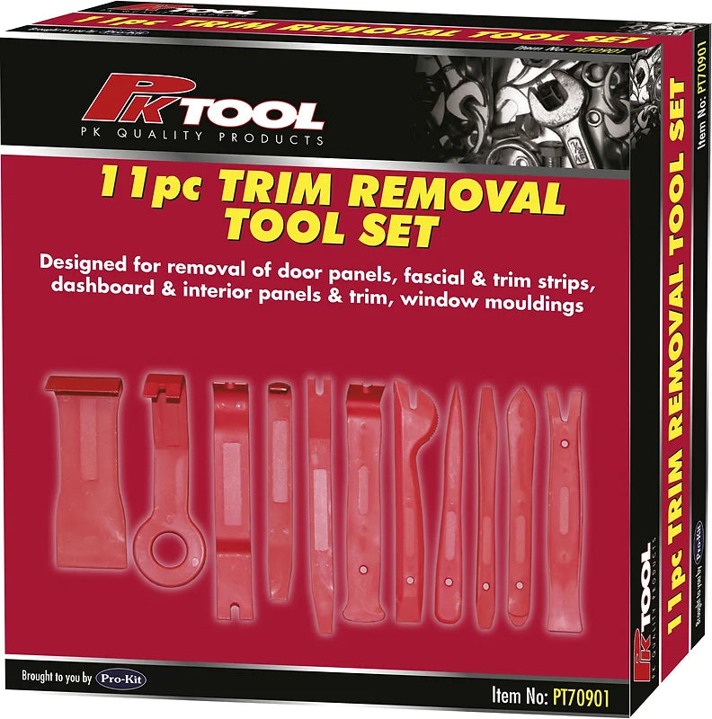 11 Pieces 200mm Trim & Clip Removal & Scraper Tool Set - PKTool | Universal Auto Spares