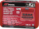 11 Pieces 3/8” DR Low Profile Spiral Twist Extractor Socket Set - PKTool | Universal Auto Spares