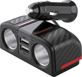 12/24V Dual USB & Twin Socket Charging Adaptor - Charge