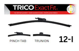 Rear Pinch Tab/Trunion Beam Blade 300MM (12") EXRZR12 (Single) 12-I - Trico | Universal Auto Spares
