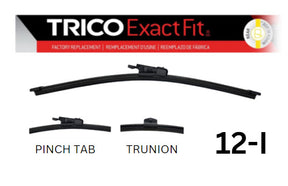 Rear Pinch Tab/Trunion Beam Blade 300MM (12") EXRZR12 (Single) 12-I - Trico | Universal Auto Spares