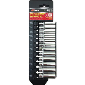 12 Piece 1/4" DR Metric & Sae Cr-V Multi-Drive Deep Socket Set - PKTool