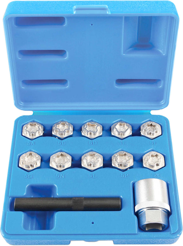 12 Piece Mercedes Locking Wheel Nut Socket Set - PKTool | Universal Auto Spares