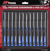 12 Piece Precision Screwdrivers & Pick Set - PKTool | Universal Auto Spares