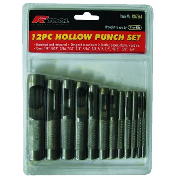 12 Pieces Hollow Punch Set - PKTool | Universal Auto Spares