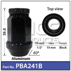 Race Nuts Open Ended PBA241B - Nice Products | Universal Auto Spares